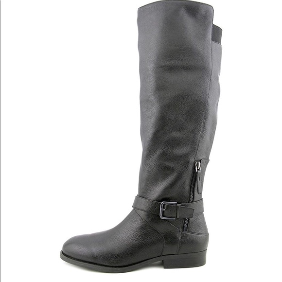 Nine West Virtuous Wide Calf Leather Boots - Picture 2 of 5